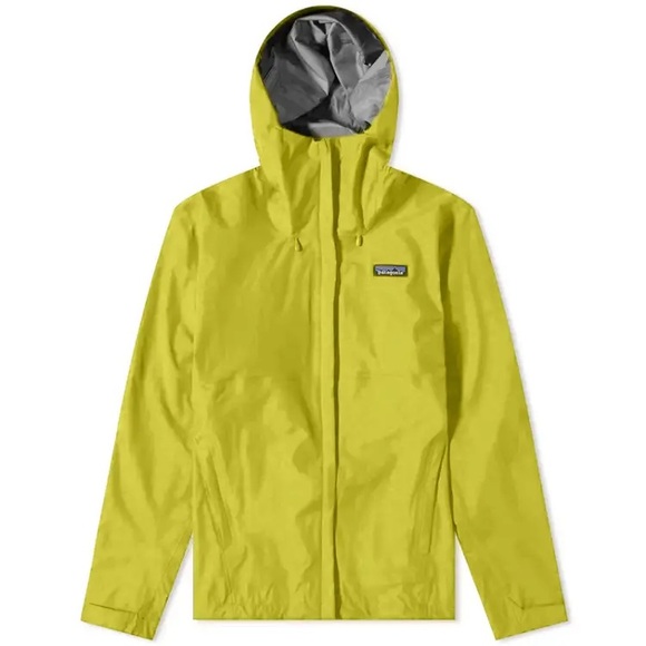 EUC PATAGONIA H2NO BRIGHT YELLOW RAIN JACKET - Picture 1 of 12
